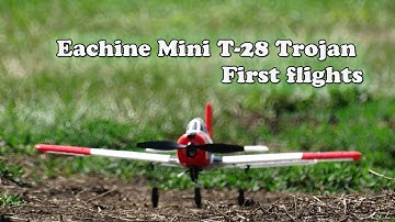 Eachine Mini T-28 Trojan 400mm RC airplane - first flights