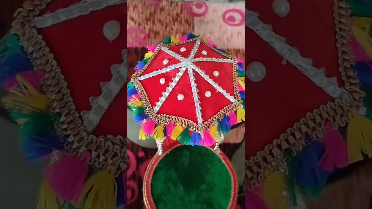 kahana ji ka bed (chatri wala) लड्डू गोपाल जी के लिए singhasan