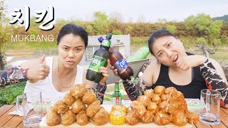 후라이드 치킨 슈프림 양념치킨에 소맥 먹방 │ Chicken Mukbang │ Eating Show