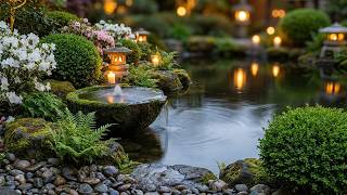 Anxiety Melts Away 🌿 Japanese Garden Water Sounds &amp; Calm Healing Piano