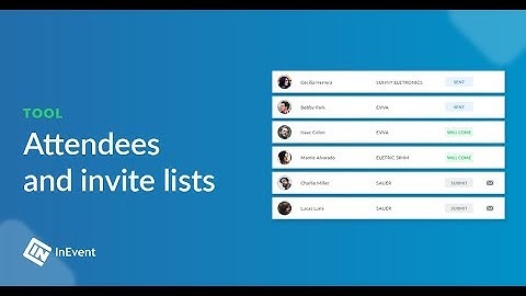 How to create invitation lists to your event | How to InEvent