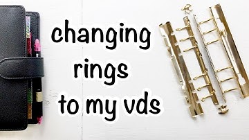 Changing rings to my Van Der Spek Touch Me planner 😱