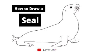 Art 067 - How to Draw a Seal - Simple and Easy Drawing 2021