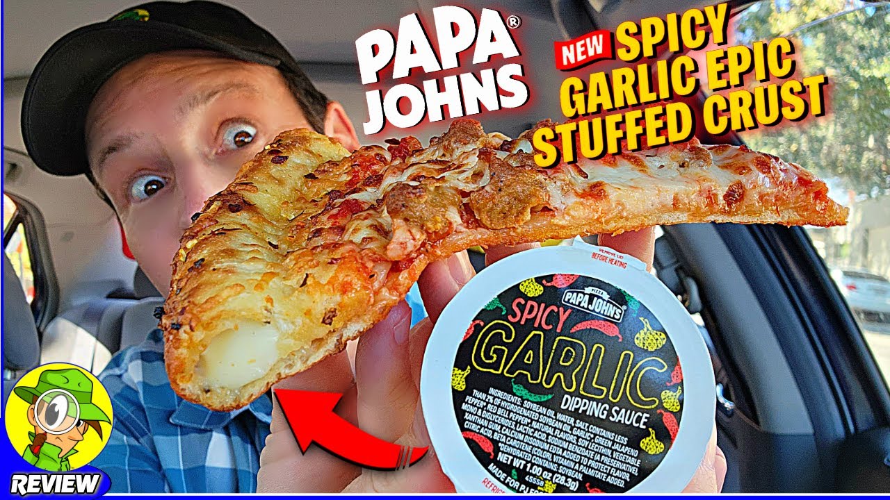 Introducing the Garlic Epic Stuffed Crust pizza 😍 #papajohns #pizza #