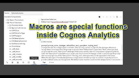 510 Macros in Cognos Analytics