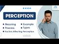 04 Perception | Meaning | Example | Process | Types | Factor Affecting Perception |