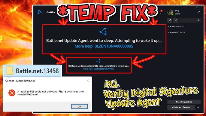 Fix Battle.net `Blizzard Agent Went To Sleep` And `Waiting On