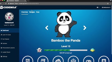Codemoji - Student Dashboard overview