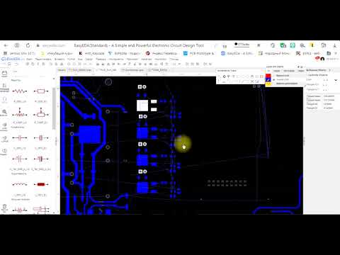 EasyEDA проектирование печатной платы (выравнивание элементов)