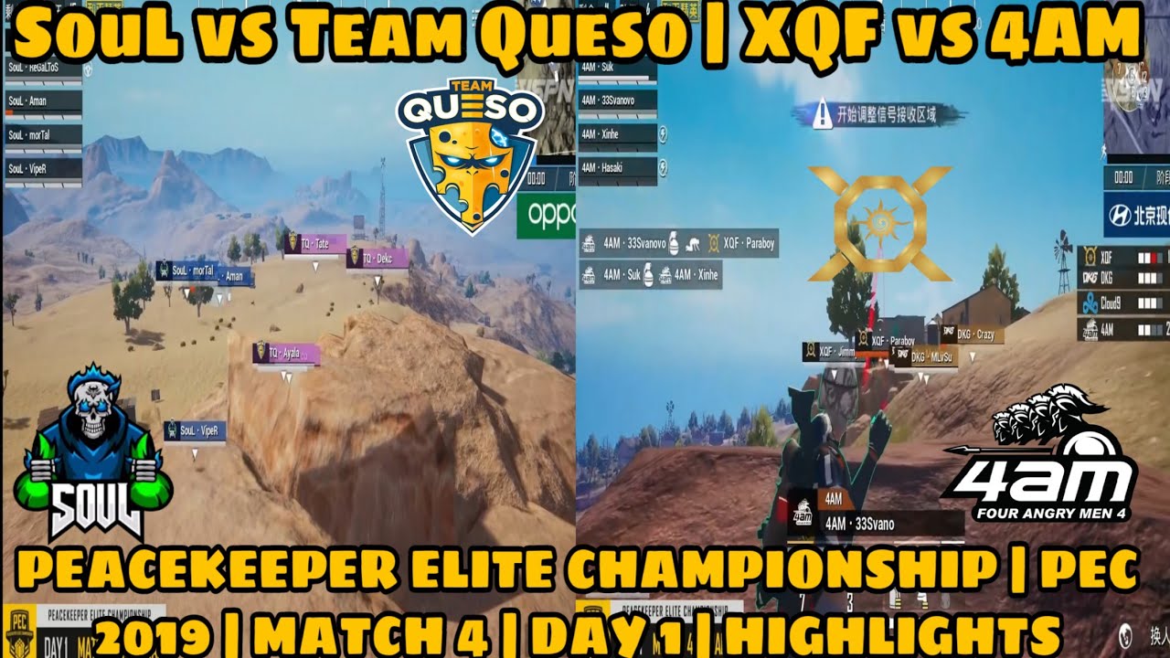 SouL vs Team Queso | XQF vs 4AM | PEC 2019 | Match 4 | Day 1 | Highlights