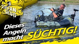 Dieses Angeln mach SÜCHTIG!!!| WELSANGELN mit dem Belly Boat auf Fluss und Altarm in Deutschland