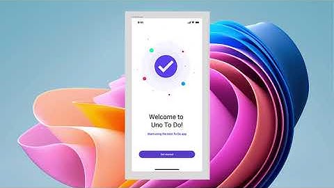 Uno To Do App - Built with Uno Platform and Figma