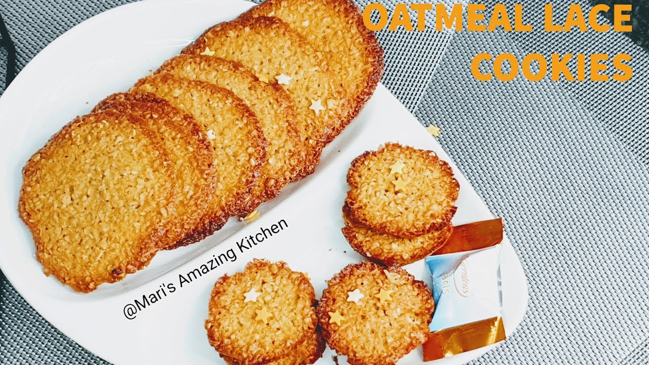 How to make Oatmeal Lace Cookies/Crunchy Oatmeal Coconut Cookies lace