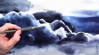 Realistische Wolken malen | Aquarell lernen mit Michael Bajer