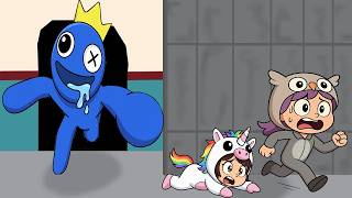 😰ESCAPAMOS de los RAINBOW FRIENDS en ROBLOX💀 Liah y Lili en roblox