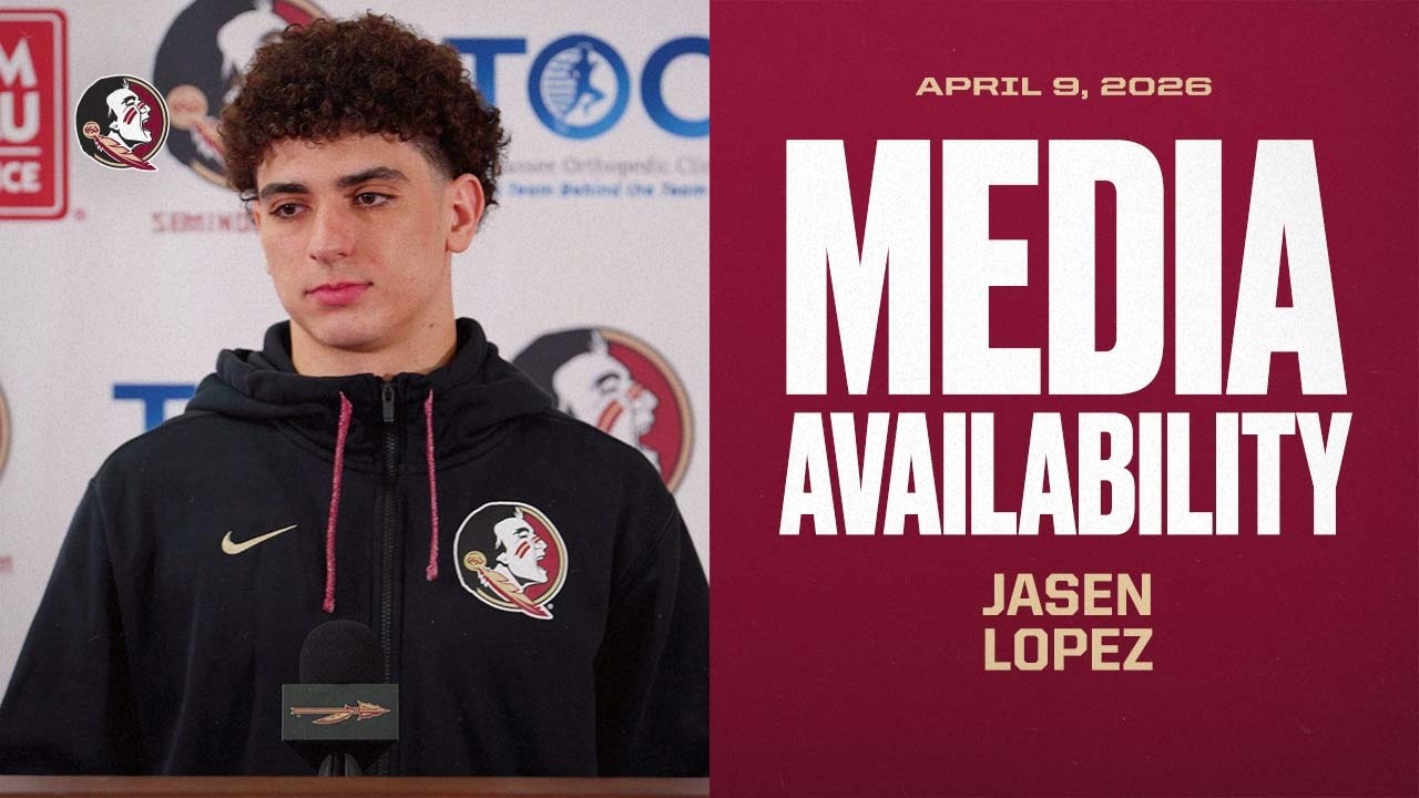 Image related to FSU Football | WR Jasen Lopez Post-Practice Media Availability