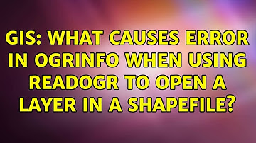 GIS: What causes Error in ogrInfo when using readOGR to open a layer in a shapefile?