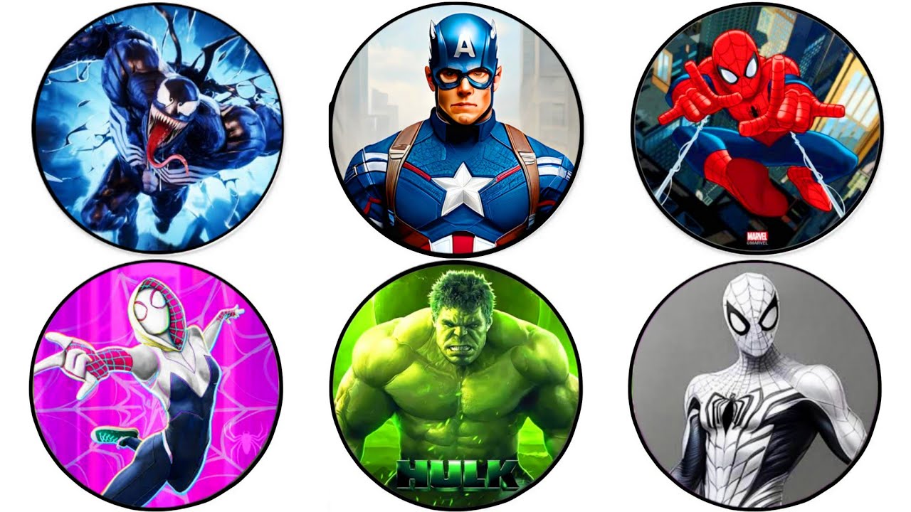 Spin Wheel Superhero Avengers Team Spiderman Vs Ironman, Team Hulk vs Captain America, Thor, Venom 4