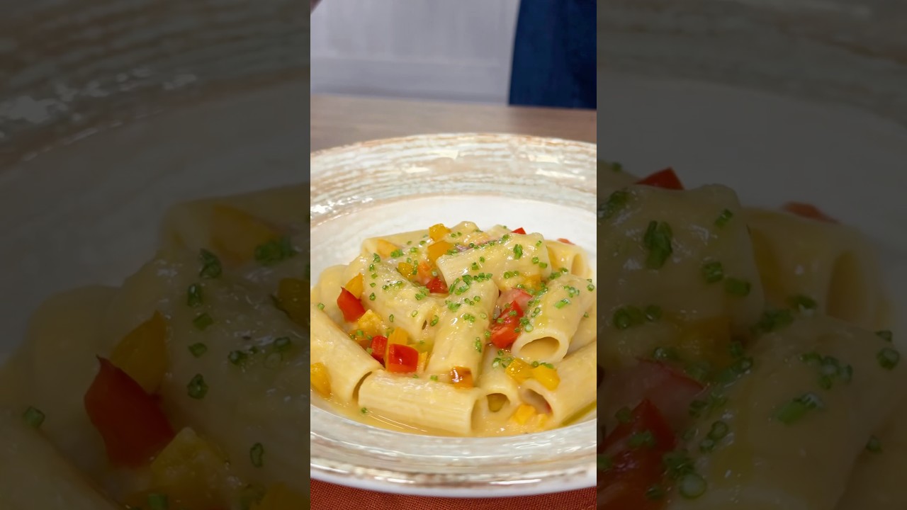 Rigatoni with Chickpea and Bell Pepper Cream