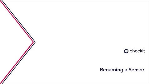 How to Rename Sensors in the Control Centre