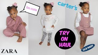 VLOGMAS DAY 2 TODDLER HOLIDAY TRY ON HAUL - ZARA, CARTER&#39;S, OLDNAVY