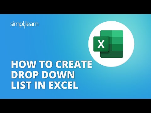 How to Create Drop Down List In Excel? | Drop Down List Excel | Excel For Freshers | Simplilearn