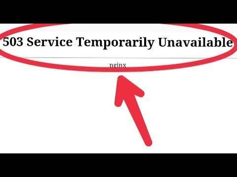503 Service Temporarily Unavailable Website in Browser Problem