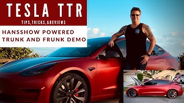 Tesla TTR - Hansshow Powered Trunk & Frunk Demo with Tesla App & Using Siri