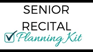 Senior Recital Planning Kit - Fun Key Music