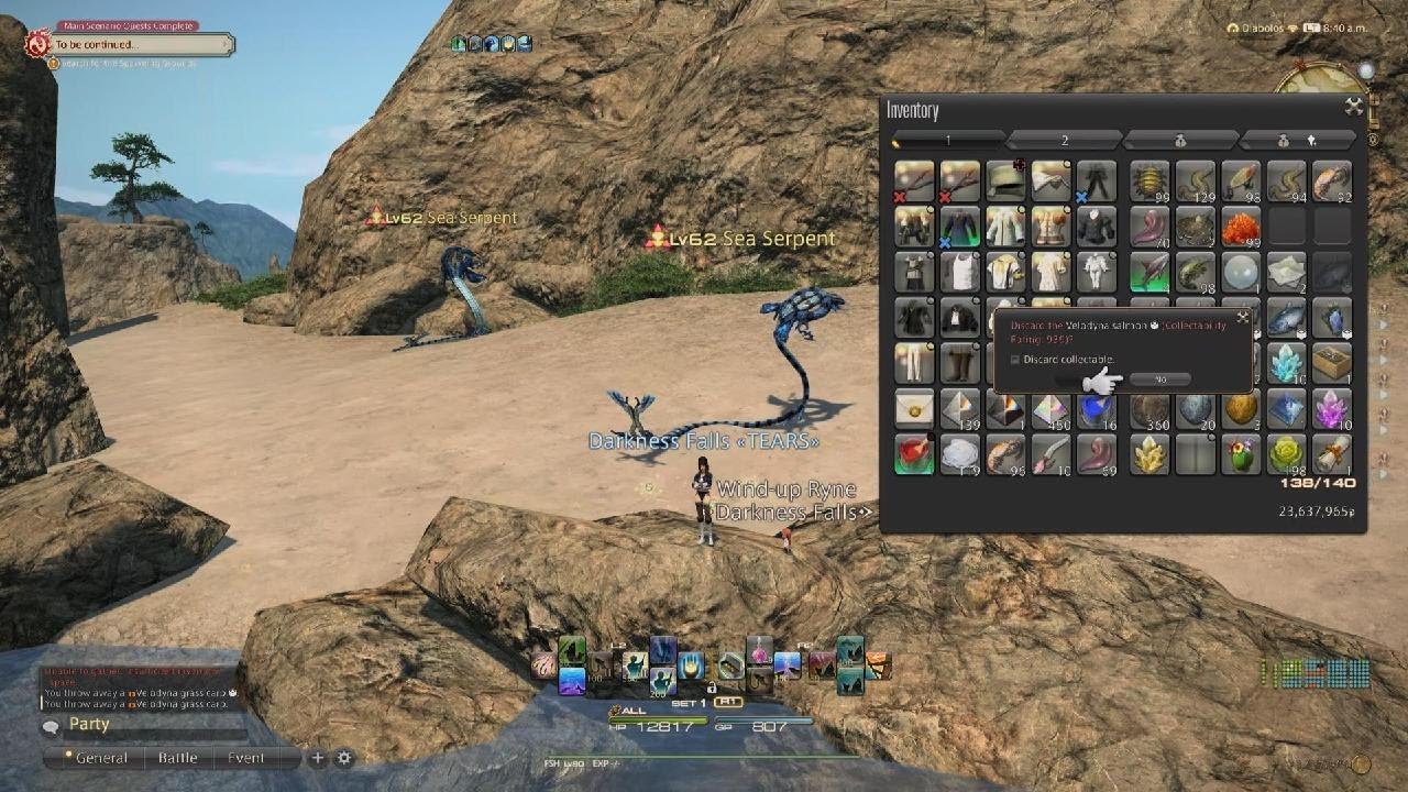 Search for swapping Grounds FF14 fishing quest YouTube