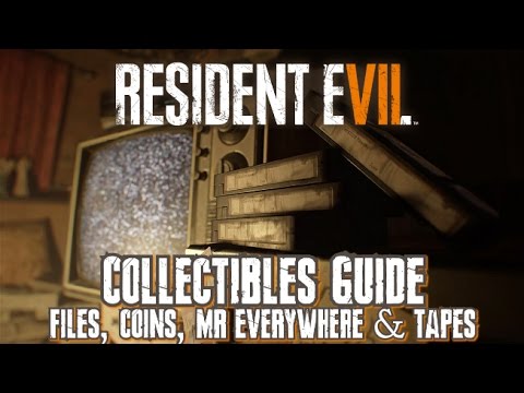 Resident Evil 7 - Collectibles Guide (100%) - Files, Coins, Mr Everywhere & Tapes for Easy/Normal - YouTube