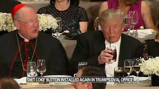 President Donald Trump adds 'Diet Coke button' to White House desk