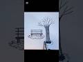 "Simple Park Scenery Drawing with pencil" #art#shorts
