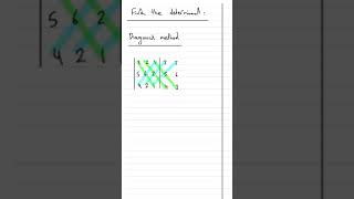 An Easy way to find 3x3 Matrix Determinant #shorts