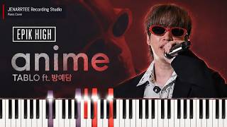 TABLO feat. Bang Yedam 'anime' Piano Tutorial + Sheet Music (Original + Easy Key)