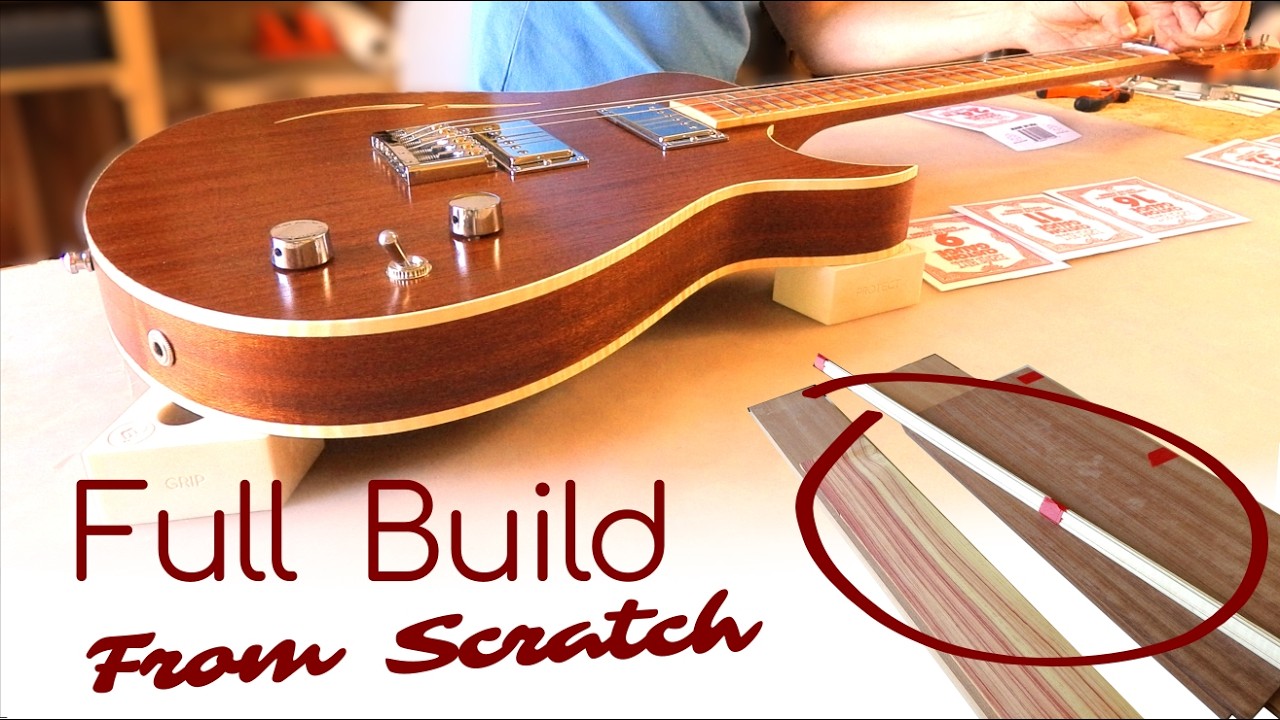Full Build | One-of-a-Kind Semi Hollow Guitar with Natural Wood Finishes