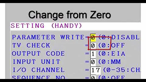 Changing Parameters on a Fanuc Control