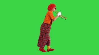 Walking clown playing -Клоун-FOOTAGE