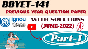 IGNOU BOTANY BBYET-141 previous year ques paper with Answers part-1 💯 #viral #youtube #video #ignou