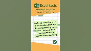 Excel FACTS [IFERROR] #excel