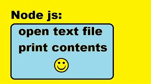 Node Js Read Text File, Print Contents