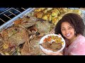Simply Delicious PORK STEAK SHEET PAN DINNER | Roasted Potato and Pork Chop ONE PAN MEAL!
