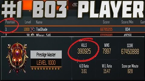 THE #1 RANKED BLACK OPS 3 PLAYER IN THE WORLD! #1 on BO3 CAREER LEADERBOARD!