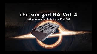 the sun god RA vol 4, 100 patches for Behringer Pro-800