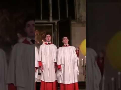 Choir Boy Sings With Helium Balloon