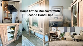 DIY second hand flips: Office Zen Makeover, furniture refinishing by sanding back & Board & Batten