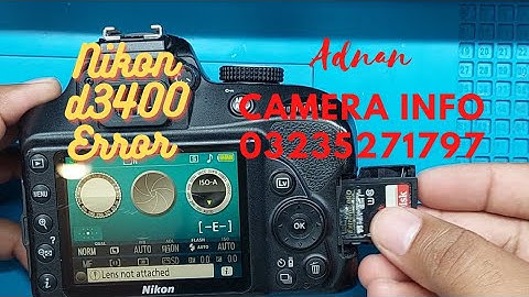 NIKON D3400 CARD PROBLEM ||Nikon dslr memory card error || ADNAN CAMERA INFO 📷