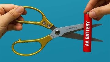 The secret to sharpening scissors with battery, sharp as a razor!