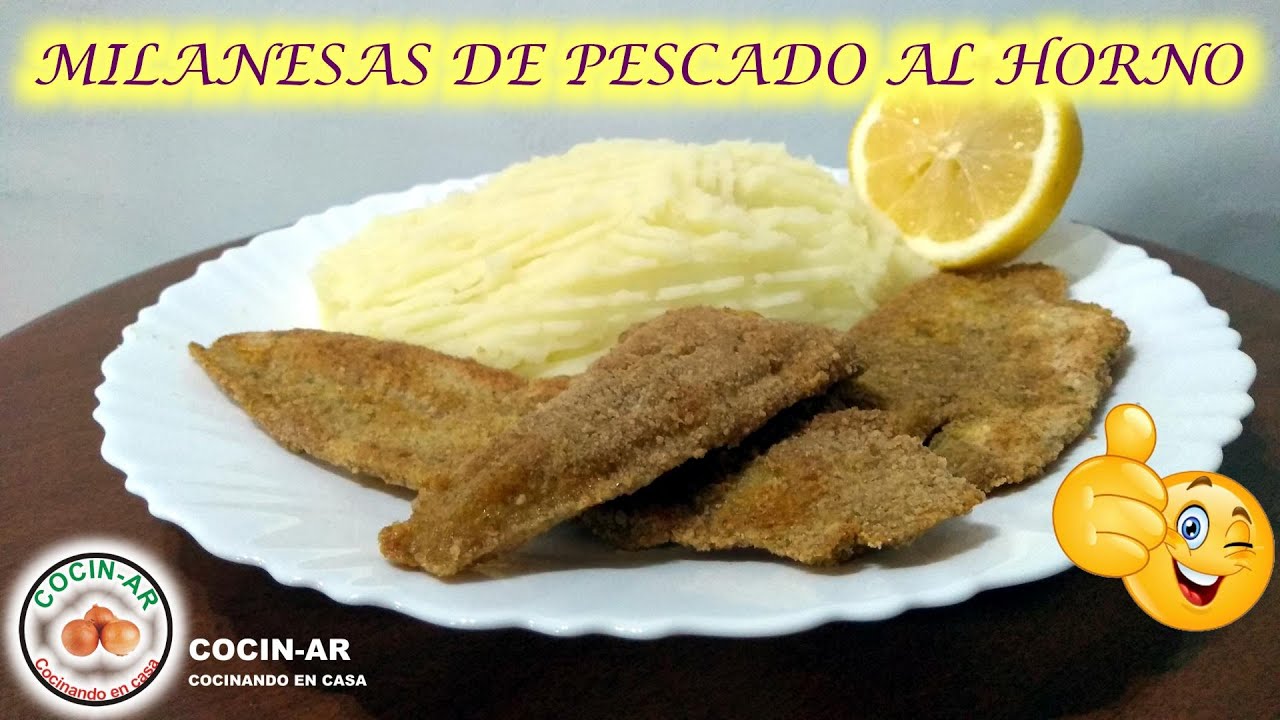 MILANESAS DE PESCADO AL HORNO - bien sequitas, saludables y riquísimas,  @COCIN-AR