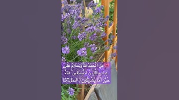 قل الحمد لله آية ٥٩ من سورة النمل